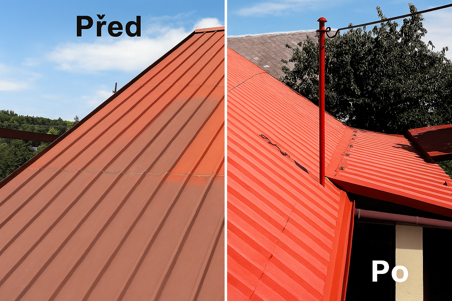 Malířské práce Město Albrechtice nátěr střechy